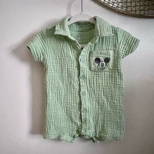 Disney baby Mickey Mouse button up romper